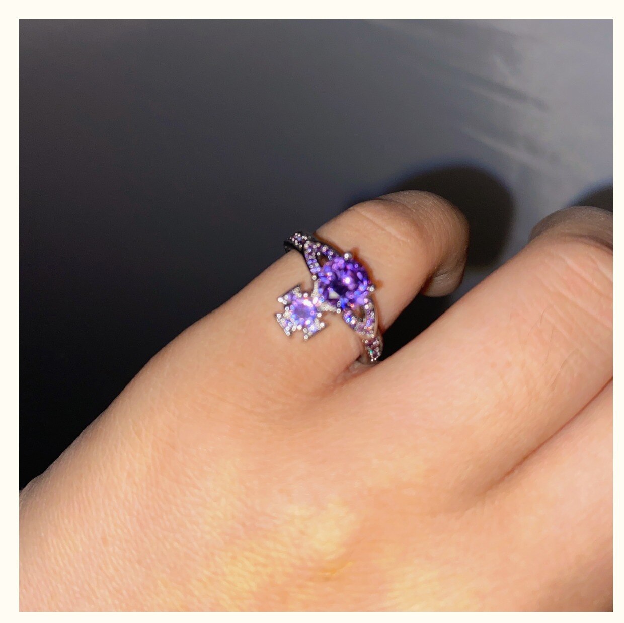 Luxury Purple Crystal Ring