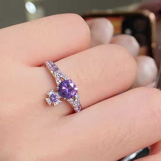 Luxury Purple Crystal Ring