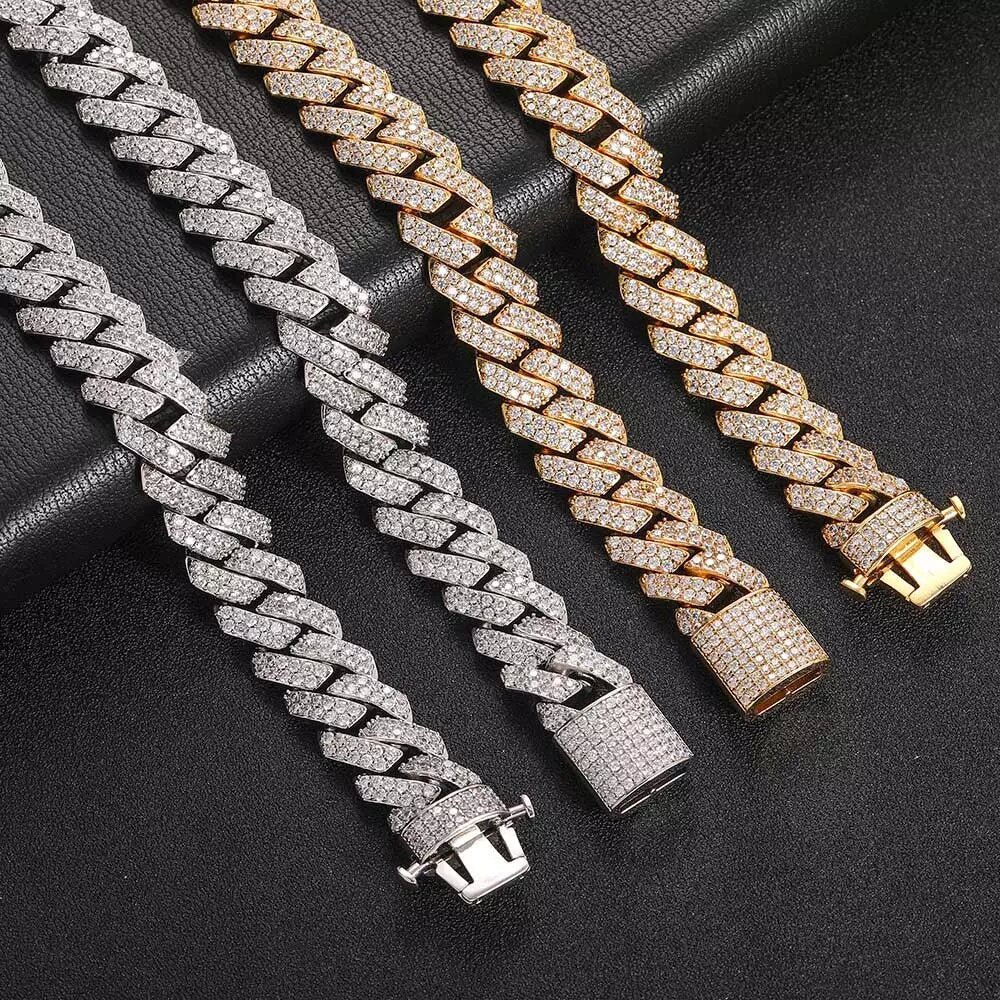 Iced Out Chain for Men and Women Cuban Chain Necklace