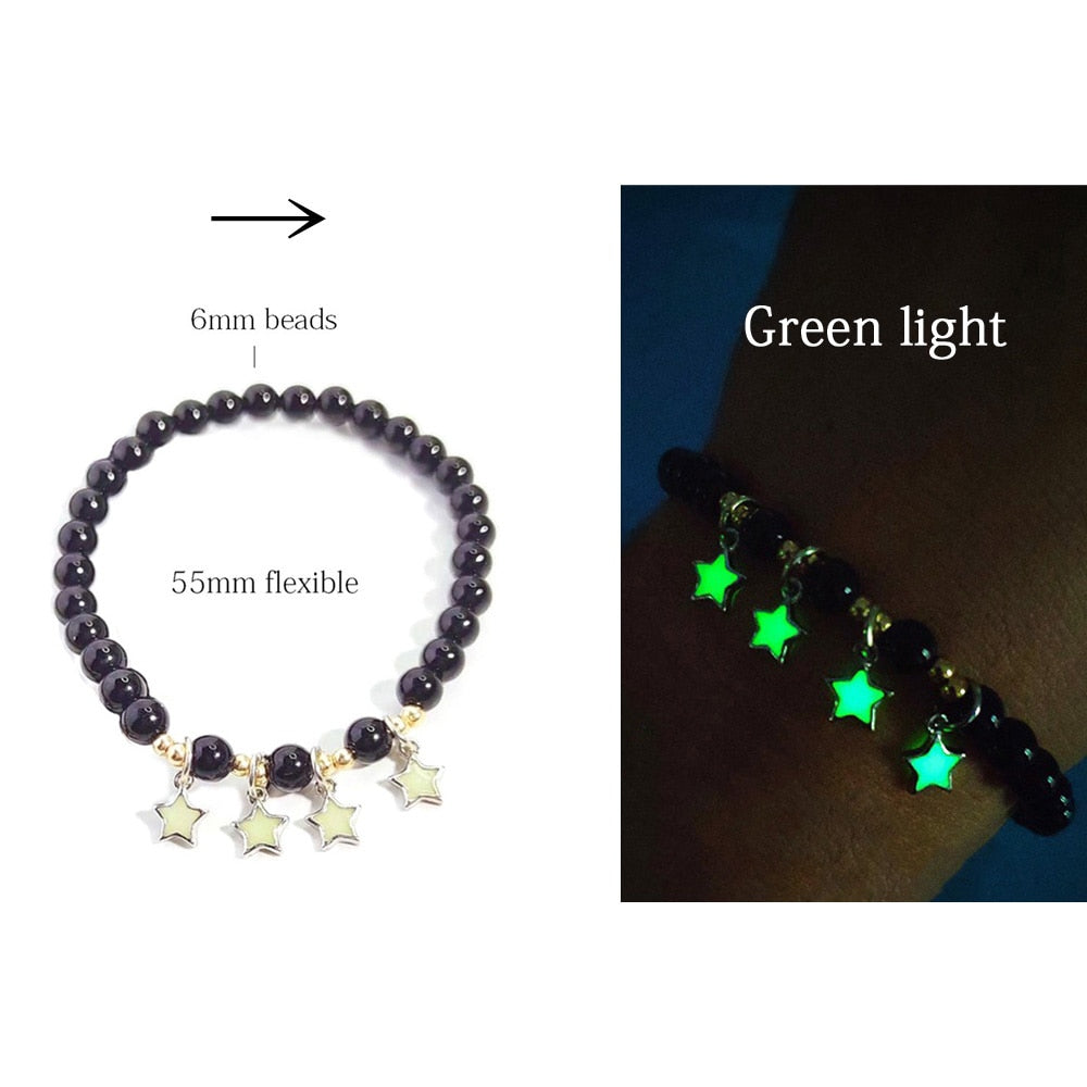 Natural Stone Healing Luminous Glow In The Dark Bracelet