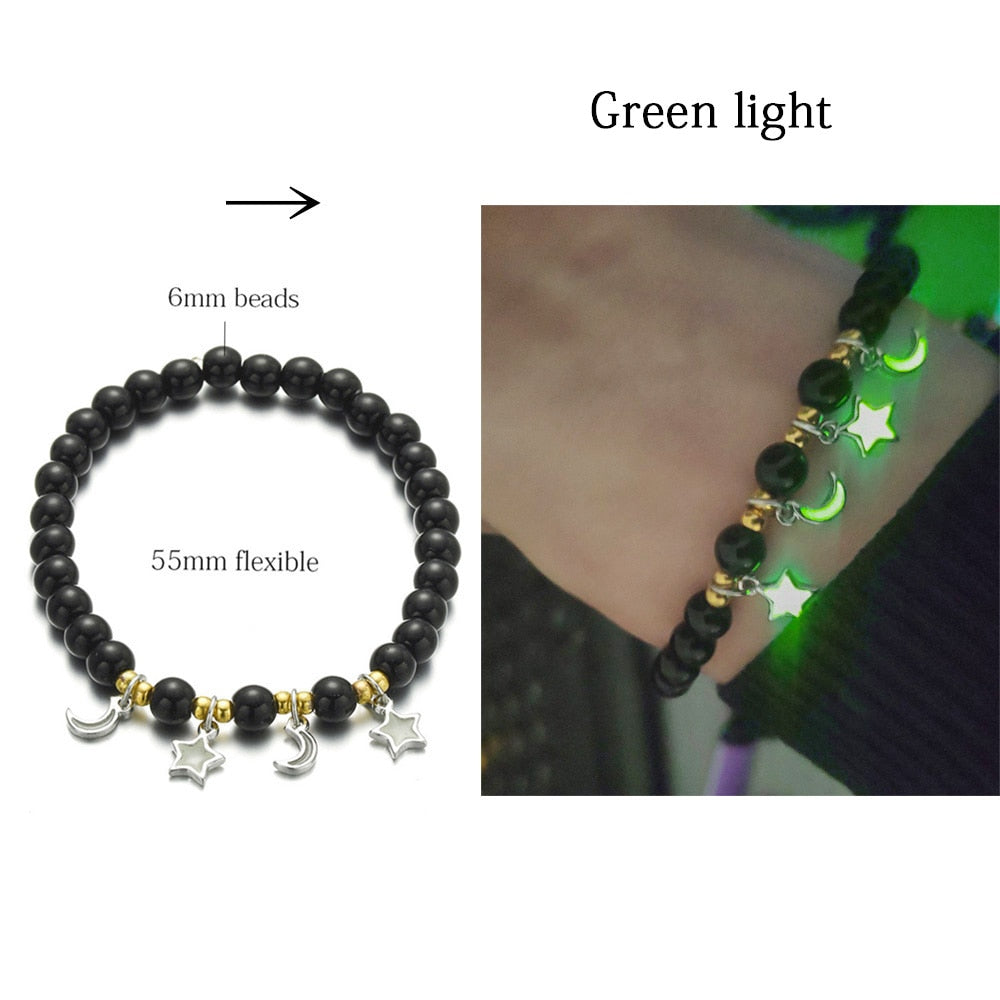 Natural Stone Healing Luminous Glow In The Dark Bracelet
