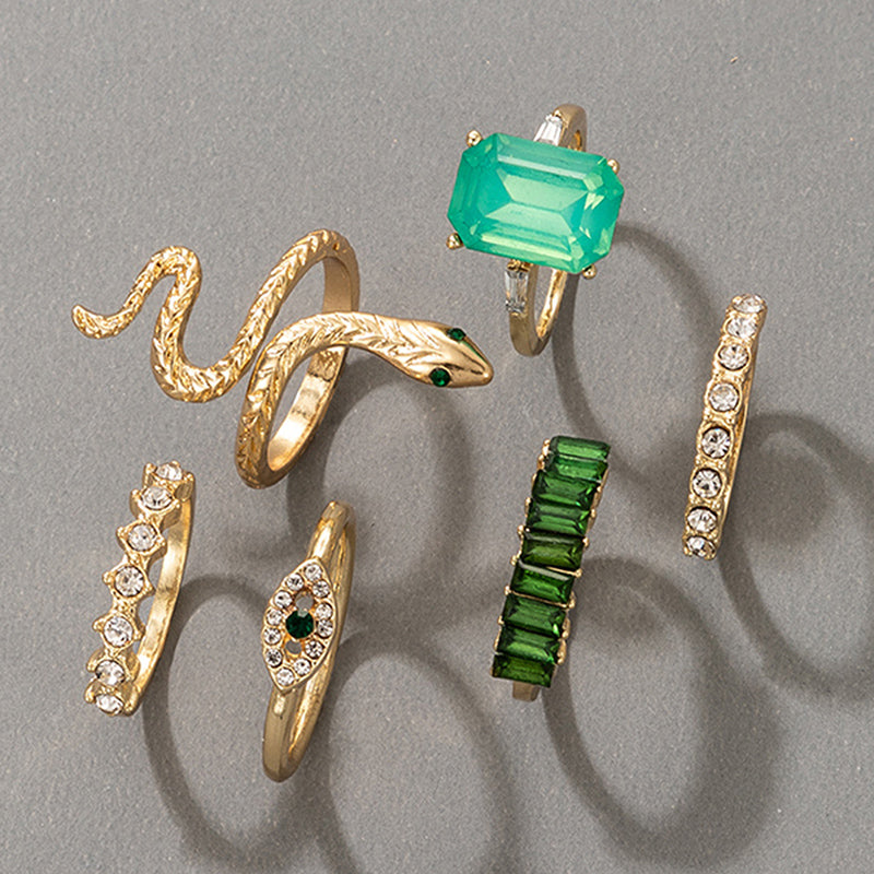 Vintage Emerald Ring Set